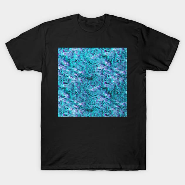 glitch design blue T-Shirt by ariaayuzawa